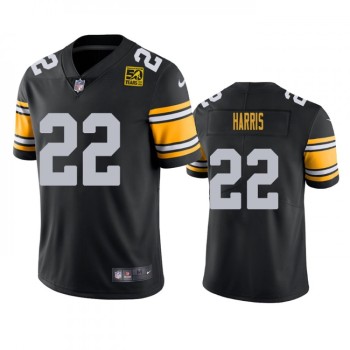Men's Pittsburgh Steelers #22 Najee Harris Black 2023 50th Anniversary Vapor Untouchable Limited Jersey Men's Pittsburgh Steelers #22 Najee Harris Black 2023 50th Anniversary Vapor Untouchable Limited Jersey