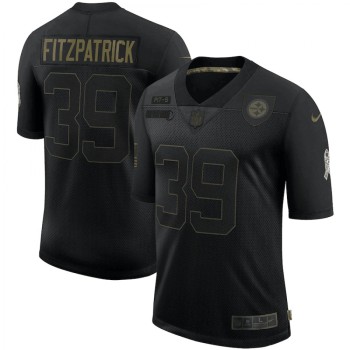 Men's Pittsburgh Steelers #39 Minkah Fitzpatrick Black 2020 Salute To Service Limited Stitched Jersey Men's Pittsburgh Steelers #39 Minkah Fitzpatrick Black 2020 Salute To Service Limited Stitched Jersey