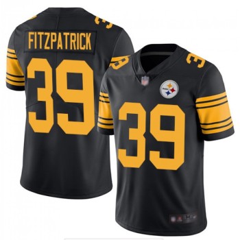 Men's Pittsburgh Steelers #39 Minkah Fitzpatrick Black Color Rush Limited Stitched NFL Jersey Men's Pittsburgh Steelers #39 Minkah Fitzpatrick Black Color Rush Limited Stitched NFL Jersey