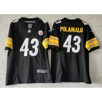 Men's Pittsburgh Steelers #43 Troy Polamalu Black 2023 F.U.S.E. Vapor Untouchable Limited Jersey Men's Pittsburgh Steelers #43 Troy Polamalu Black 2023 F.U.S.E. Vapor Untouchable Limited Jersey