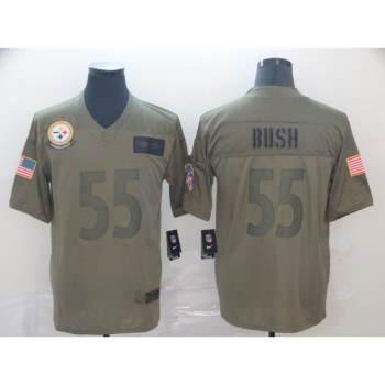 Men's Pittsburgh Steelers #55 Devin Bush 2019 Camo Salute To Service Limited Stitched NFL Jersey Men's Pittsburgh Steelers #55 Devin Bush 2019 Camo Salute To Service Limited Stitched NFL Jersey