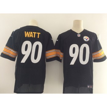Men's Pittsburgh Steelers #90 T.J. Watt Black 2017 Elite Stitched NFL Jersey