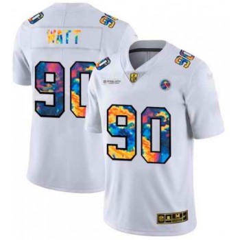 Men's Pittsburgh Steelers #90 T. J. Watt 2020 White Crucial Catch Limited Stitched Jersey Men's Pittsburgh Steelers #90 T. J. Watt 2020 White Crucial Catch Limited Stitched Jersey