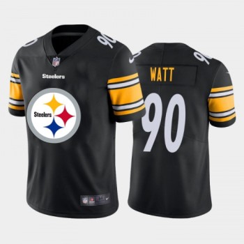 Men's Pittsburgh Steelers #90 T. J. Watt Black 2020 Team Big Logo Limited Stitched Jersey Men's Pittsburgh Steelers #90 T. J. Watt Black 2020 Team Big Logo Limited Stitched Jersey
