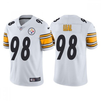 Men's Pittsburgh Steelers #98 DeMarvin Leal White Vapor Untouchable Limited Stitched Jersey Men's Pittsburgh Steelers #98 DeMarvin Leal White Vapor Untouchable Limited Stitched Jersey