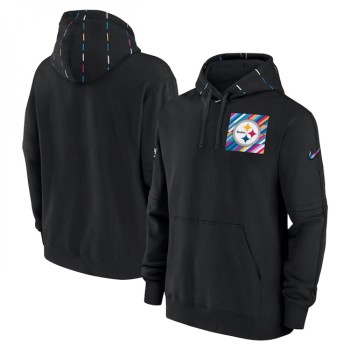Men's Pittsburgh Steelers Black 2023 Crucial Catch Club Pullover Hoodie Men's Pittsburgh Steelers Black 2023 Crucial Catch Club Pullover Hoodie