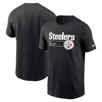 Men's Pittsburgh Steelers Black Division Essential T-Shirt Men's Pittsburgh Steelers Black Division Essential T-Shirt