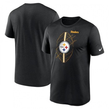 Men's Pittsburgh Steelers Black Legend Icon Performance T-Shirt Men's Pittsburgh Steelers Black Legend Icon Performance T-Shirt