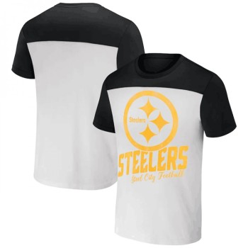 Men's Pittsburgh Steelers Cream/Black x Darius Rucker Collection Colorblocked T-Shirt Men's Pittsburgh Steelers Cream/Black x Darius Rucker Collection Colorblocked T-Shirt
