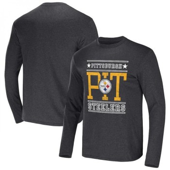 Men's Pittsburgh Steelers Heathered Charcoal x Darius Rucker Collection Long Sleeve T-Shirt Men's Pittsburgh Steelers Heathered Charcoal x Darius Rucker Collection Long Sleeve T-Shirt