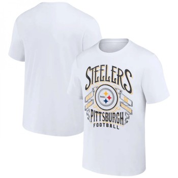 Men's Pittsburgh Steelers White x Darius Rucker Collection Vintage Football T-Shirt Men's Pittsburgh Steelers White x Darius Rucker Collection Vintage Football T-Shirt