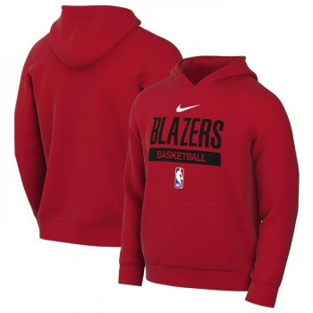 Men's Portland Trail Blazers Red Spotlight Fleece Overhead Hoodie Men's Portland Trail Blazers Red Spotlight Fleece Overhead Hoodie