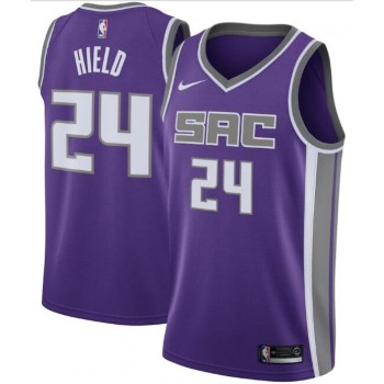 Men's Sacramento Kings #24 Buddy Hield Purple Icon Editon Stitched Jersey Men's Sacramento Kings #24 Buddy Hield Purple Icon Editon Stitched Jersey