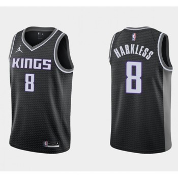 Men's Sacramento Kings #8 Maurice Harkless Swingman Black Statement Edition Stitched Jersey