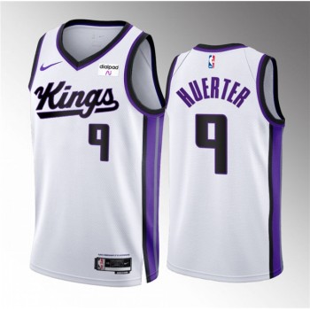 Men's Sacramento Kings #9 Kevin Huerter White 2023/24 Association Edition Stitched Basketball Jersey