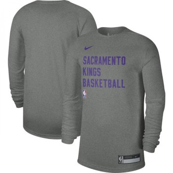 Men's Sacramento Kings Heather Gray 2023/24 Legend On-Court Practice Long Sleeve T-Shirt Men's Sacramento Kings Heather Gray 2023/24 Legend On-Court Practice Long Sleeve T-Shirt