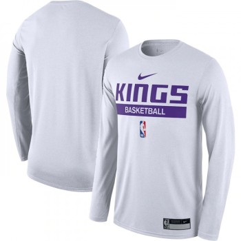 Men's Sacramento Kings White 2022/23 Legend On-Court Practice Performance Long Sleeve T-Shirt Men's Sacramento Kings White 2022/23 Legend On-Court Practice Performance Long Sleeve T-Shirt