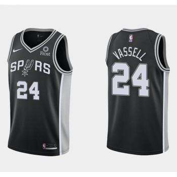 Men's San Antonio Spurs #24 Devin Vassell Black Icon Edition Stitched Jersey
