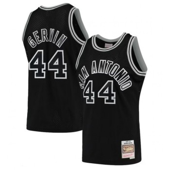 Men's San Antonio Spurs #44 George Gervin Black 1977-78 Hardwood Classics Swingman Stitched Jersey Men's San Antonio Spurs #44 George Gervin Black 1977-78 Hardwood Classics Swingman Stitched Jersey