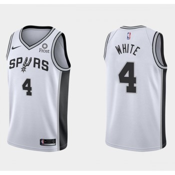 Men's San Antonio Spurs #4 Derrick White Association Edition White Stitched Jersey