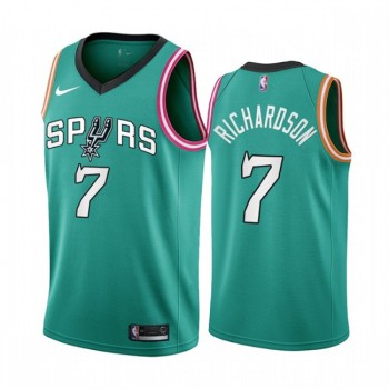 Men's San Antonio Spurs #7 Josh Richardson 2022/23 Teal City Edition Stitched Jersey