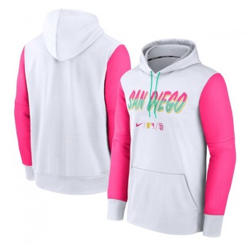 Men's San Diego Padres 2022 White City Connect Pullover Hoodie Men's San Diego Padres 2022 White City Connect Pullover Hoodie