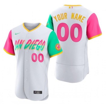 Youth San Diego Padres White 2022 City Connect Flex Base Custom Jersey