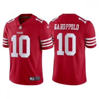 Men's San Francisco 49ers #10 Jimmy Garoppolo 2022 New Scarlet Vapor Untouchable Stitched Football Jersey Men's San Francisco 49ers #10 Jimmy Garoppolo 2022 New Scarlet Vapor Untouchable Stitched Football Jersey