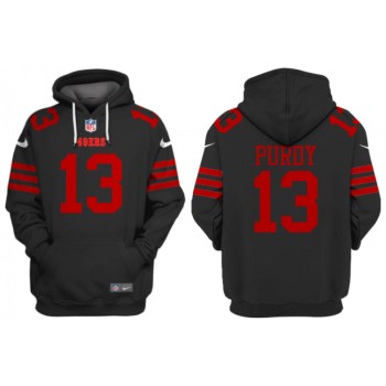 Men's San Francisco 49ers #13 Brock Purdy Black Alternate Pullover Hoodie