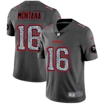 Men's San Francisco 49ers #16 Joe Montana 2019 Gray Fashion Static Limited Stitched NFL Jersey Men's San Francisco 49ers #16 Joe Montana 2019 Gray Fashion Static Limited Stitched NFL Jersey