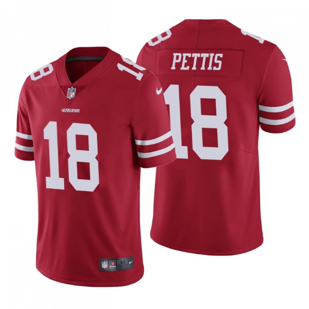 Men's San Francisco 49ers #18 Dante Pettis Red Vapor Untouchable Limited Stitched NFL Jersey