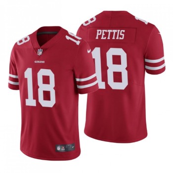 Men's San Francisco 49ers #18 Dante Pettis Red Vapor Untouchable Limited Stitched NFL Jersey Men's San Francisco 49ers #18 Dante Pettis Red Vapor Untouchable Limited Stitched NFL Jersey