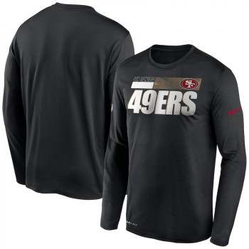 Men's San Francisco 49ers 2020 Black Sideline Impact Legend Performance Long Sleeve T-Shirt Men's San Francisco 49ers 2020 Black Sideline Impact Legend Performance Long Sleeve T-Shirt
