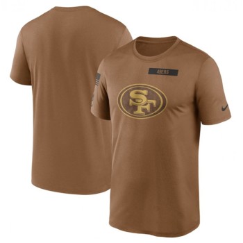 Men's San Francisco 49ers 2023 Brown Salute To Service Legend Performance T-Shirt Men's San Francisco 49ers 2023 Brown Salute To Service Legend Performance T-Shirt