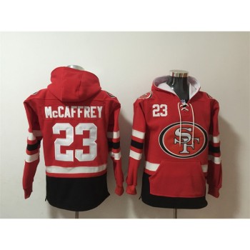 Men's San Francisco 49ers #23 Christian McCaffrey Red/Black Ageless Must-Have Lace-Up Pullover Hoodie Men's San Francisco 49ers #23 Christian McCaffrey Red/Black Ageless Must-Have Lace-Up Pullover Hoodie