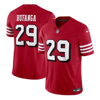 Men's San Francisco 49ers #29 Talanoa Hufanga New Red 2023 F.U.S.E. Stitched Football Jersey Men's San Francisco 49ers #29 Talanoa Hufanga New Red 2023 F.U.S.E. Stitched Football Jersey