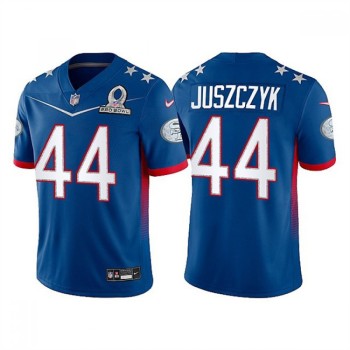 Men's San Francisco 49ers #44 Kyle Juszczyk 2022 Royal NFC Pro Bowl Stitched Jersey Men's San Francisco 49ers #44 Kyle Juszczyk 2022 Royal NFC Pro Bowl Stitched Jersey