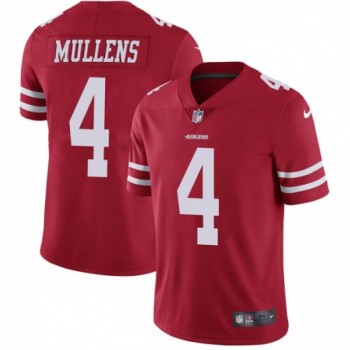 Men's San Francisco 49ers #4 Nick Mullens Red Vapor Untouchable Limited Stitched NFL Jersey Men's San Francisco 49ers #4 Nick Mullens Red Vapor Untouchable Limited Stitched NFL Jersey