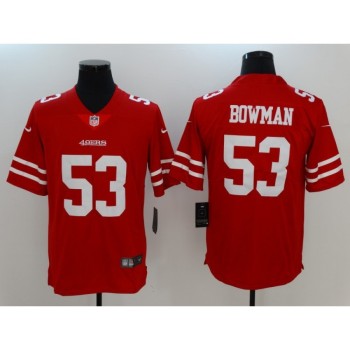 Men's San Francisco 49ers #53 NaVorro Bowman Scarlet Vapor Untouchable Limited Stitched NFL Jersey Men's San Francisco 49ers #53 NaVorro Bowman Scarlet Vapor Untouchable Limited Stitched NFL Jersey