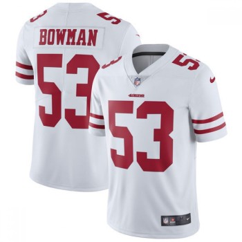 Men's San Francisco 49ers #53 NaVorro Bowman White Vapor Untouchable Limited Stitched NFL Jersey Men's San Francisco 49ers #53 NaVorro Bowman White Vapor Untouchable Limited Stitched NFL Jersey