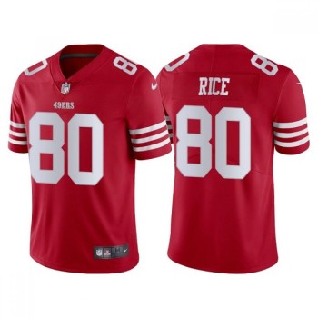 Men's San Francisco 49ers #80 Jerry Rice 2022 New Scarlet Vapor Untouchable Stitched Football Jersey Men's San Francisco 49ers #80 Jerry Rice 2022 New Scarlet Vapor Untouchable Stitched Football Jersey