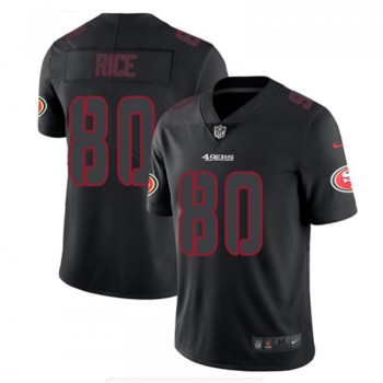 Men's San Francisco 49ers #80 Jerry Rice Black Impact Limited Stitched NFL Jersey Men's San Francisco 49ers #80 Jerry Rice Black Impact Limited Stitched NFL Jersey