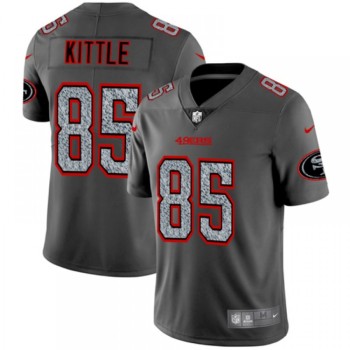 Men's San Francisco 49ers #85 George Kittle 2019 Gray Fashion Static Limited Stitched NFL Jersey Men's San Francisco 49ers #85 George Kittle 2019 Gray Fashion Static Limited Stitched NFL Jersey