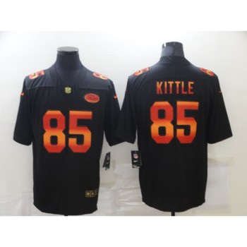 Men's San Francisco 49ers #85 George Kittle 2020 Black Fashion Limited Stitched Jersey Men's San Francisco 49ers #85 George Kittle 2020 Black Fashion Limited Stitched Jersey