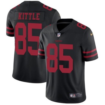 Men's San Francisco 49ers #85 George Kittle Black Vapor Untouchable Limited Stitched NFL Jersey Men's San Francisco 49ers #85 George Kittle Black Vapor Untouchable Limited Stitched NFL Jersey