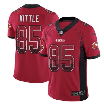 Men's San Francisco 49ers #85 George Kittle Red Drift Fashion Color Rush Limited Stitched NFL Jersey Men's San Francisco 49ers #85 George Kittle Red Drift Fashion Color Rush Limited Stitched NFL Jersey