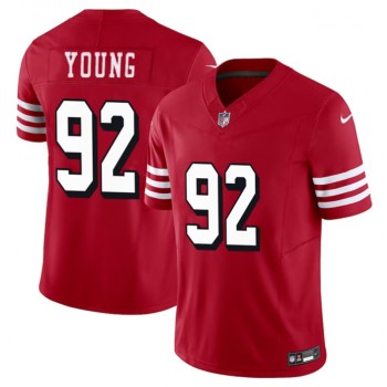 Men's San Francisco 49ers #92 Chase Young New Red 2023 F.U.S.E. Stitched Football Jersey Men's San Francisco 49ers #92 Chase Young New Red 2023 F.U.S.E. Stitched Football Jersey