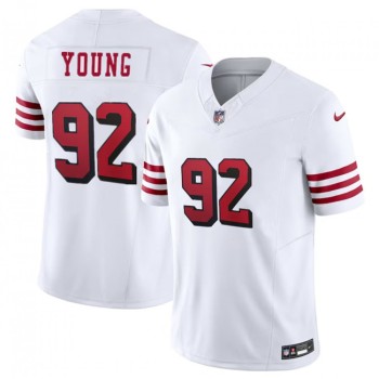 Men's San Francisco 49ers #92 Chase Young New White 2023 F.U.S.E. Stitched Football Jersey Men's San Francisco 49ers #92 Chase Young New White 2023 F.U.S.E. Stitched Football Jersey