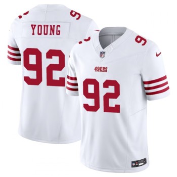 Men's San Francisco 49ers #92 Chase Young White 2023 F.U.S.E. Stitched Football Jersey Men's San Francisco 49ers #92 Chase Young White 2023 F.U.S.E. Stitched Football Jersey