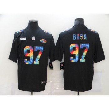 Men's San Francisco 49ers #97 Nick Bosa 2020 Crucial Catch Limited Stitched Jersey
